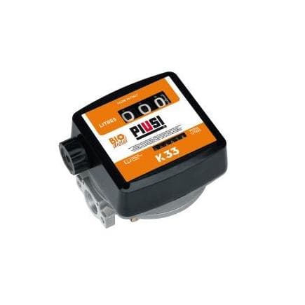 PIUSI F00550B00 - Compteur mécanique K33 B100 pour mesurer avec précision la quantité de biodiesel délivrée, débits de 20 à 120 l/min, pression...