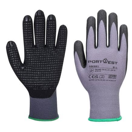 PORTWEST AB351G8RXL - Gant DermiFlex Plus Essential, gris/noir (12 pcs.)