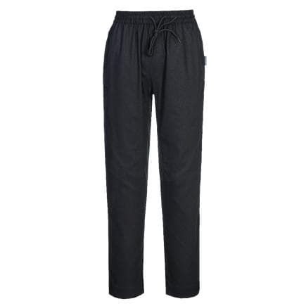PORTWEST C076BKRXL - Pantalon de cuisinier de l'air en maille de coton, Noir