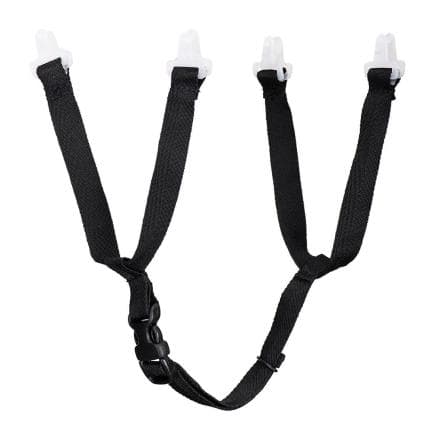 PORTWEST PA11BKR - Mentonnière 4 points pour un travail sûr, Noir (5 pcs.)