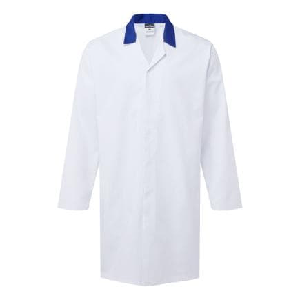 PORTWEST 2210WRRL - Industrie alimentaire sans poche, blanc/bleu royal