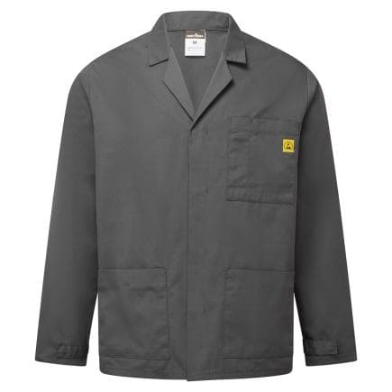 PORTWEST AS18ZORM - Veste de laboratoire ESD, Gris Zoom