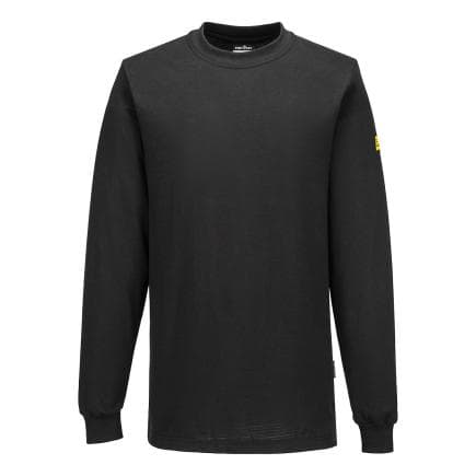 PORTWEST AS22BKRXL - T-shirt manches longues antistatique ESD, Noir