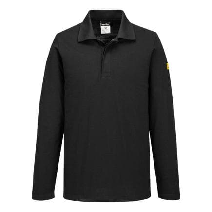 PORTWEST AS23BKRXXL - Polo manches longues ESD, Noir