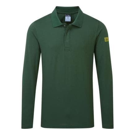 PORTWEST AS23FGRL - Polo manches longues ESD, Vert Forêt