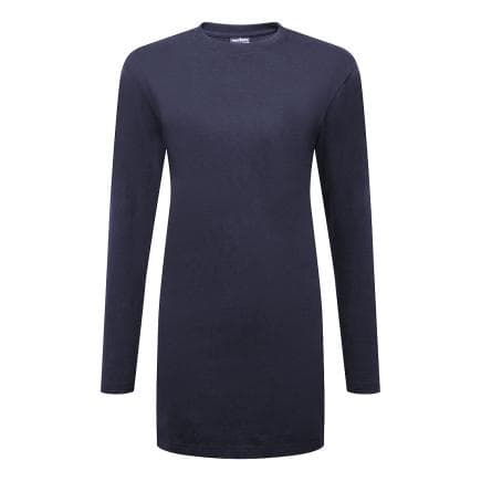 PORTWEST B194NVRM - T-shirt femme coton coupe large manches longues, Marine Blu