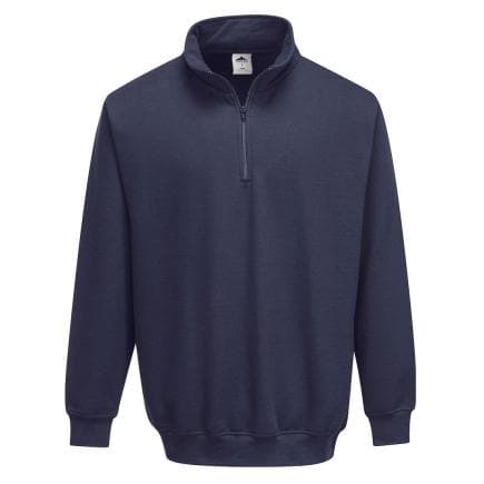 PORTWEST B309NVRM - Sweatshirt col zippé Sorrento, Marine Blu
