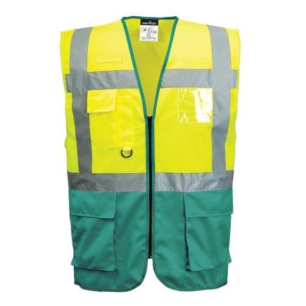 PORTWEST C476YGRL - Gilet Executive Warsaw, Jaune/Vert
