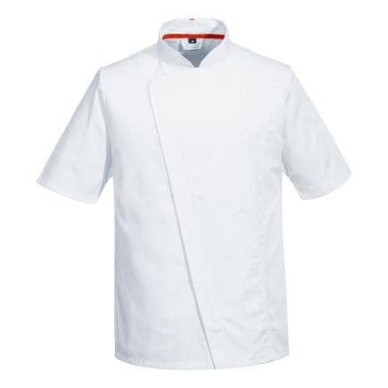 PORTWEST C739WHRM - Veste de cuisine Maille Pro manches courtes, Blanc