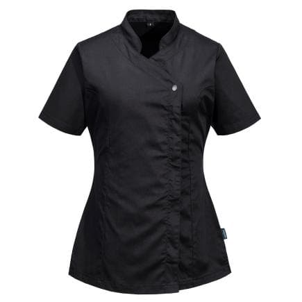 PORTWEST C824BKRXL - Tunique médicale stretch femme, Noir