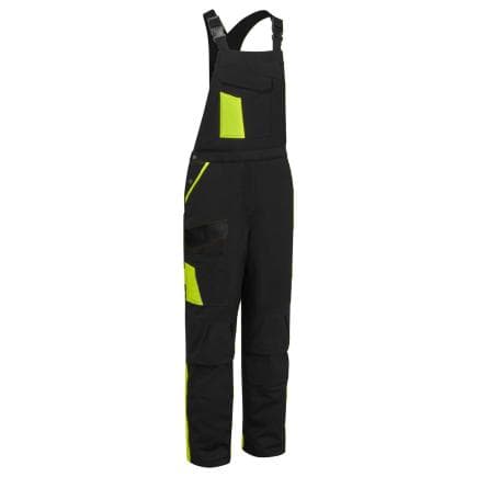 PORTWEST CD117KYRS - Cotte à bretelles matelassée coton WX1, Noir/jaune