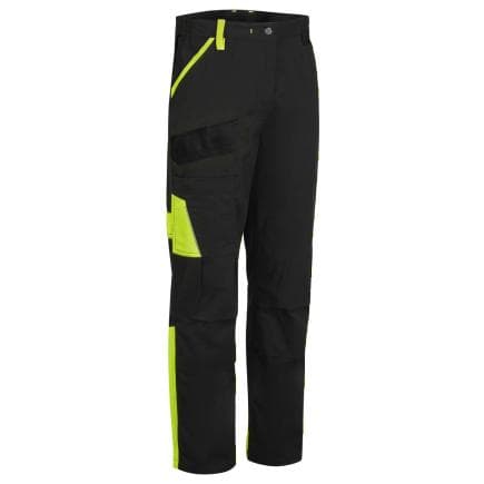 PORTWEST CD131KYR33 - Pantalon de travail coton léger WX1, Noir/jaune