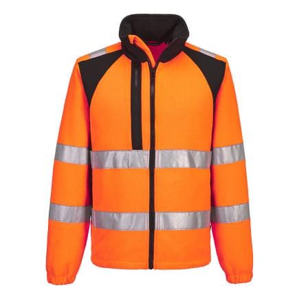 PORTWEST CD807OBRS - Polaire zippé HV éco-conçu WX2, Orange/Noir