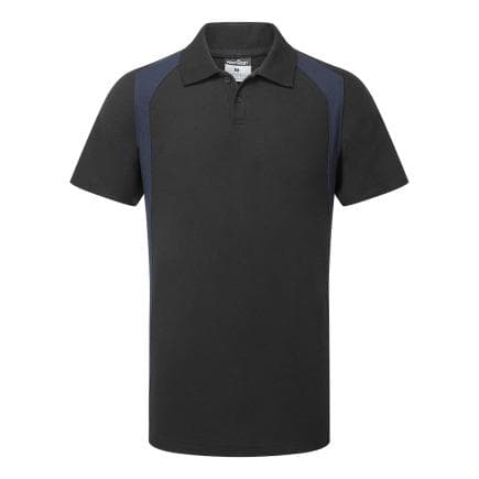 PORTWEST CD812BNRXL - Polo WX2 manches courtes, Noir/Marine Blu