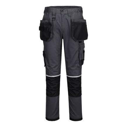 PORTWEST CD845MGS36 - Pantalon Stretch WX2 Holster, Gris Métal Short