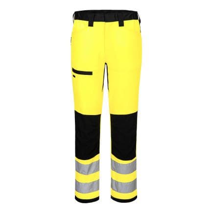 PORTWEST CD857YBR36 - Pantalon stretch HV éco-conçu WX2, Jaune/Noir