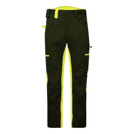 PORTWEST CD881BKY40 - Pantalon de travail éco-conçu WX2 stretch, Noir/jaune