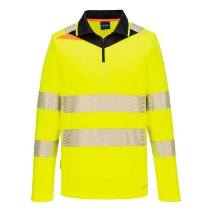PORTWEST DX419YBRL - Polo manches longues HV DX4, Jaune/Noir