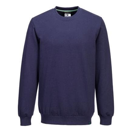 PORTWEST EC300NVRM - Sweat en coton bio recyclable, Marine Blu