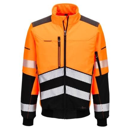 PORTWEST EV468OBRL - Softshell bomber HV EV4, Orange/Noir