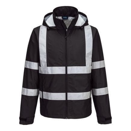PORTWEST F442BKRL - Veste de pluie légère Iona pliable, Noir