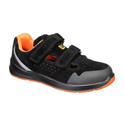 PORTWEST FE08BGY40 - Sandale composite S1P ESD SR FO, Noir/Gris