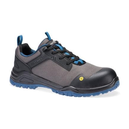 PORTWEST FE11BTE43 - Chaussure basse en maille composite S3S ESD SR FO, NOIR/SARCELLE
