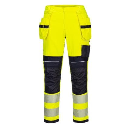 PORTWEST FR407YNR34 - Pantalon Holster PW3 FR HV, Jaune/Marine Blu