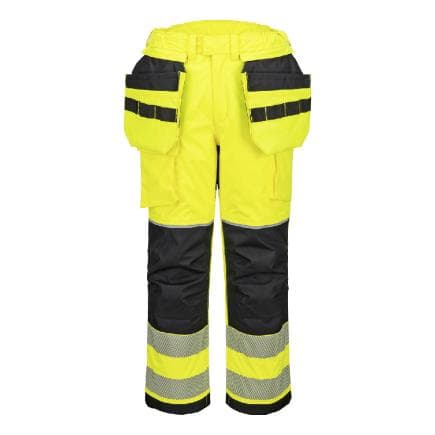 PORTWEST FR427YBRL - Pantalon d'hiver + pluie Holster PW3 Modaflame HV, Jaune/Noir