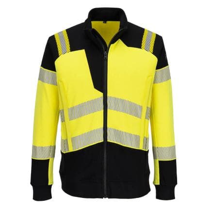PORTWEST FR717YBRXXL - Sweat-shirt zippé PW3 Modaflame HV FR, Jaune/Noir