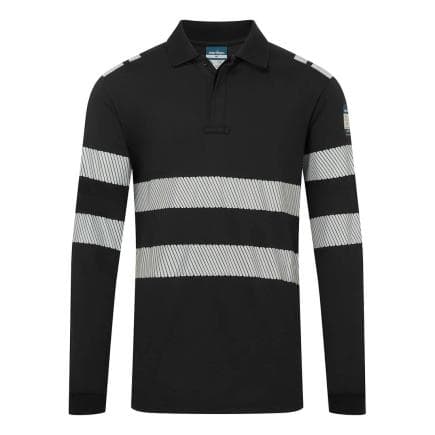 PORTWEST FR733BKRL - Polo ML PW3 Modaflame FR, Noir