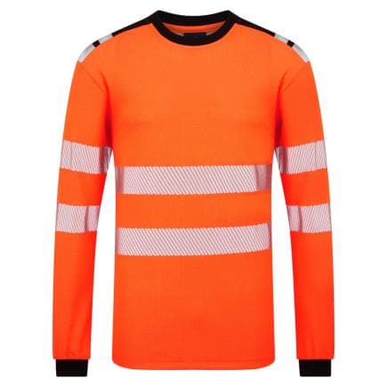 PORTWEST FR736OBRL - Tee-shirt manches longues Modaflame PW3 HV, Orange/Noir