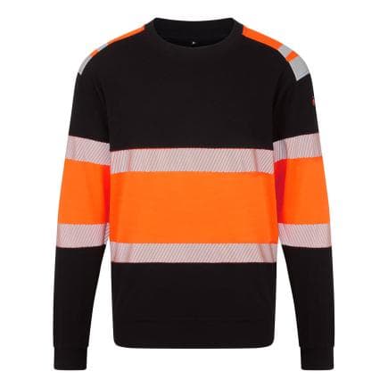 PORTWEST FR737OBRL - SweatshirtPW3 Modaflame HV Classe 1, Orange/Noir