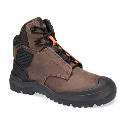PORTWEST FT30BRO43 - Chaussure haute cuir embout acier S3 SC HRO HI CI LG SR, Marron/Orange