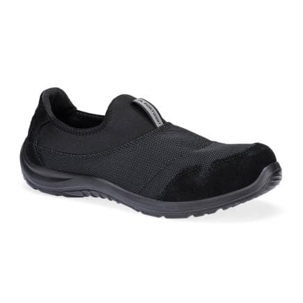 PORTWEST FT55BKR42 - Chaussure enfilable textile avec embout acier – S1P SR FO ESD, Noir