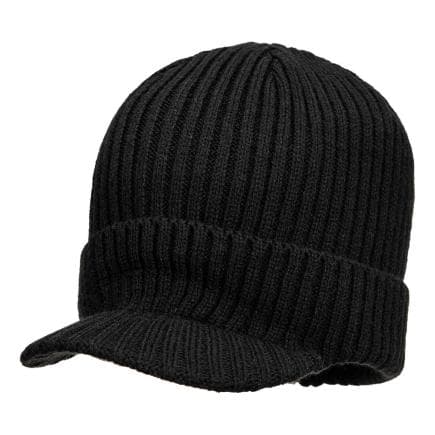 PORTWEST HA24BKR - Bonnet avec visière, Noir