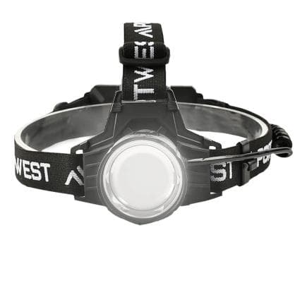 PORTWEST PA81BKR - Lampe frontale focalisante haute puissance, Noir