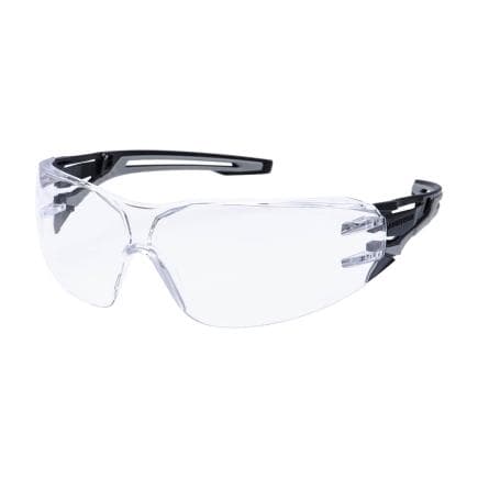 PORTWEST PR01CLR - Lunettes de sécurité enveloppantes en anthracite, transparentes
