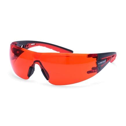PORTWEST PS27RER - Lunettes de sécurité Tech Look Lite KN, Rouge