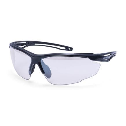 PORTWEST PS36MIR - Lunettes de sécurité anthracite, Miroir clair (usage intérieur/extérieur)