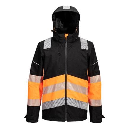 PORTWEST PW368OBRL - Veste de pluie Extreme PW3 HV classe 1, Orange/Noir