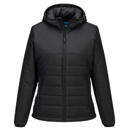 PORTWEST S613BKRL - Veste déflectrice isolée à capuche professionnelle pour femmes, noire