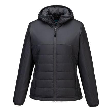 PORTWEST S613MGRL - Veste déflectrice isolée à capuche professionnelle pour femmes, gris métal