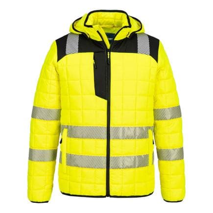 PORTWEST T165YBRL - Veste hybride baffle HV PW3, Jaune/Noir