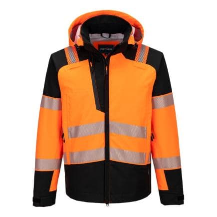 PORTWEST T166OBRL - Veste de pluie HV PW3 (3L), Orange/Noir
