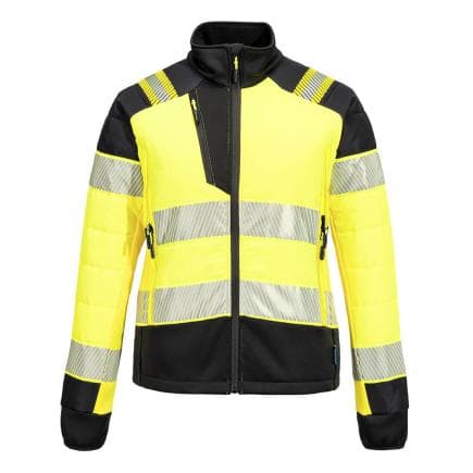 PORTWEST T171YBRL - Veste Baffle hybride HV pour femme PW3, Jaune/Noir