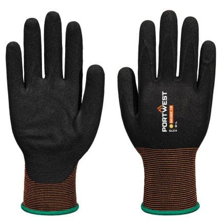 PORTWEST A375K8RXL - Gant GP Grip 18 nitrile sablé, Noir