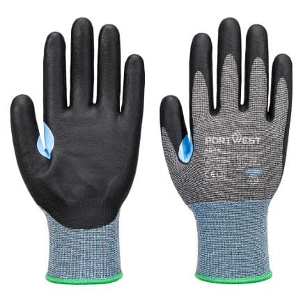 PORTWEST A644G8RL - Gant anti-coupures CS D15 Nitrile, Gris/Noir