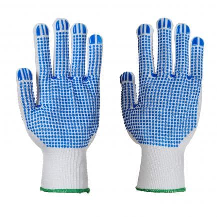 PORTWEST A113WBRXL - Gant Polka picots plus, blanc/bleu