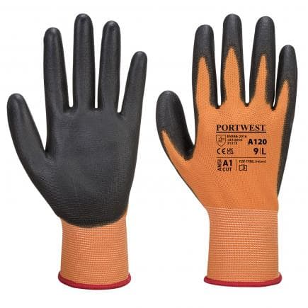 PORTWEST A120O8RL - Gant enduit PU, orange/noir (lot multiple)